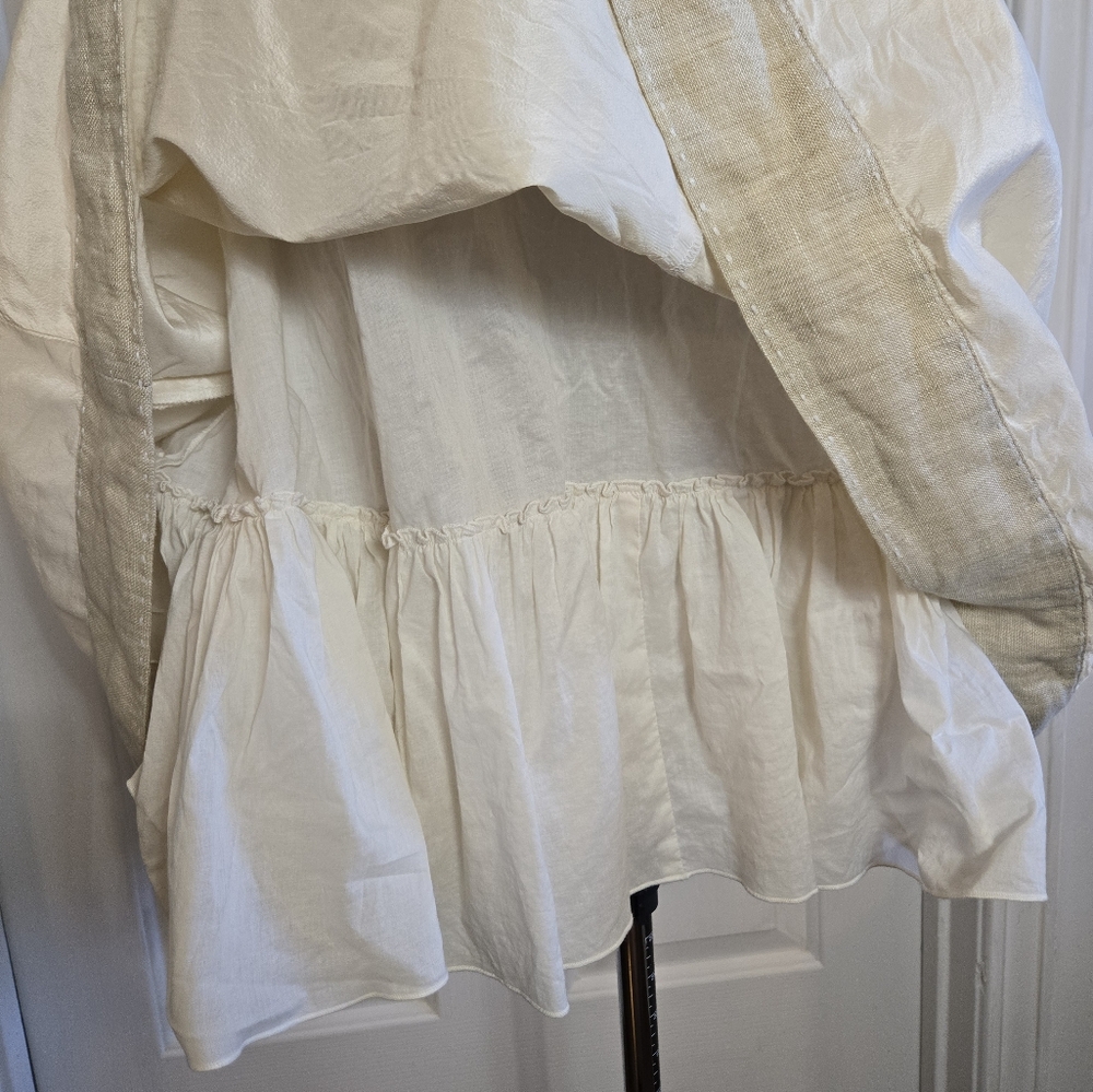 J. Crew Cream Silk Strappy Midi Dress Petite 10 - Picture 7 of 10
